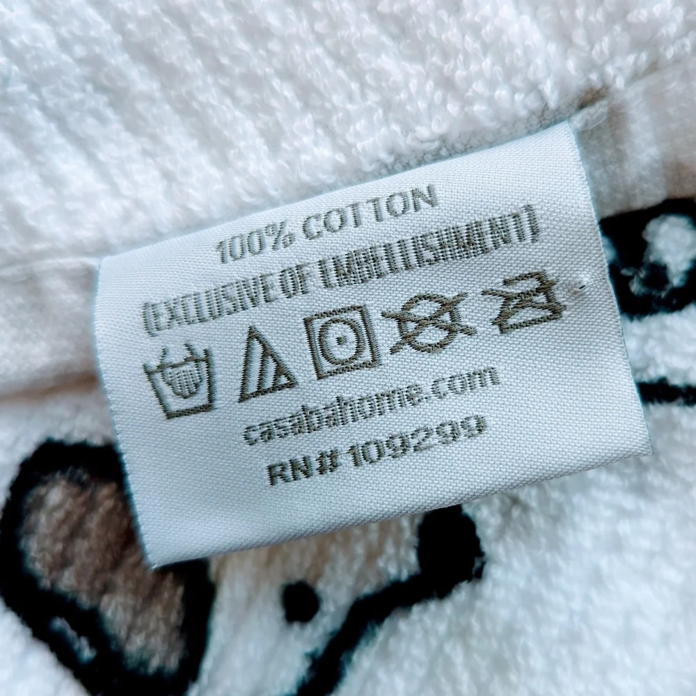 Boston Terrier Frenchie Pug Dog Print Fingertip Towel Set Of Two White Black NWT - Picture 9 of 11